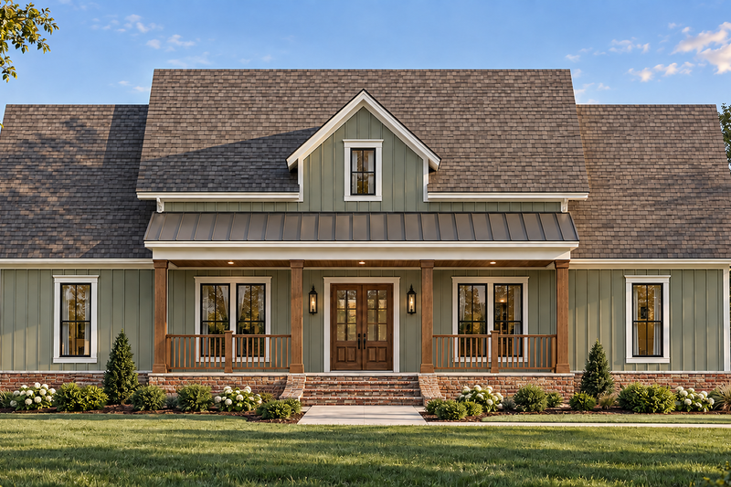 Dream House Plan - Exterior - Front Elevation 2 for Farmhouse House Plan #21-678 - 3 bed, 2.5 bath