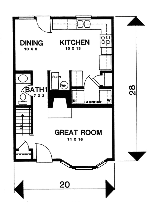 Colonial Floor Plan - Main Floor Plan #30-233