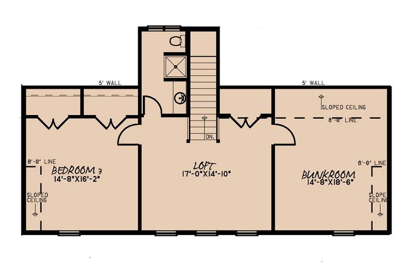 Dream House Plan - Floor Plan - Upper Floor for Farmhouse House Plan #923-173 - 3 bed, 3 bath