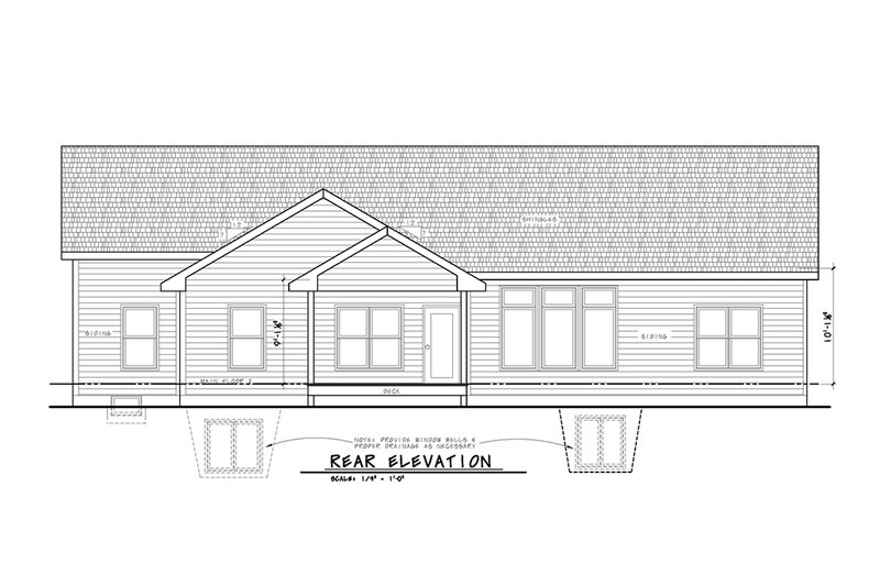 Home Plan - Exterior - Other Elevation for Farmhouse House Plan #20-2541 - 3 bed, 2 bath