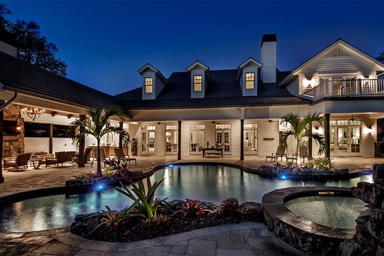 Exterior - Rear Elevation 1 for Southern House Plan #930-534 - 4 bed, 5.5 bath