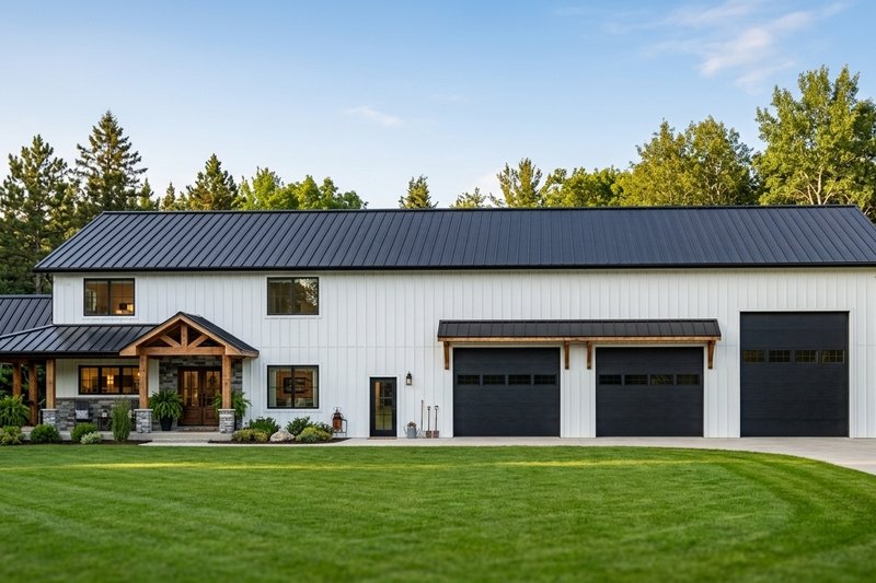 Architectural House Design - Exterior - Front Elevation 2 for Barndominium House Plan #1064-375 - 5 bed, 6 bath