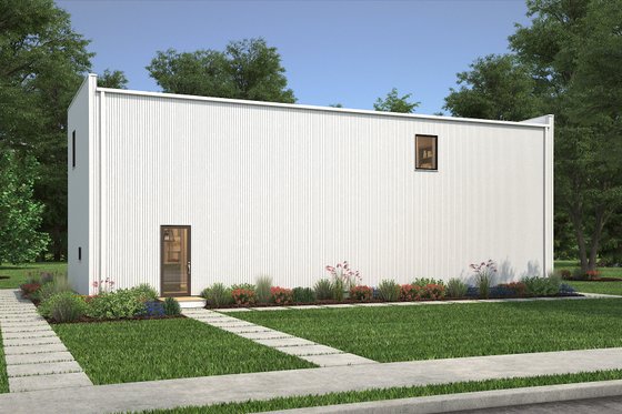 Exterior - Front Elevation for Modern House Plan #497-18 - 3 bed, 2.5 bath
