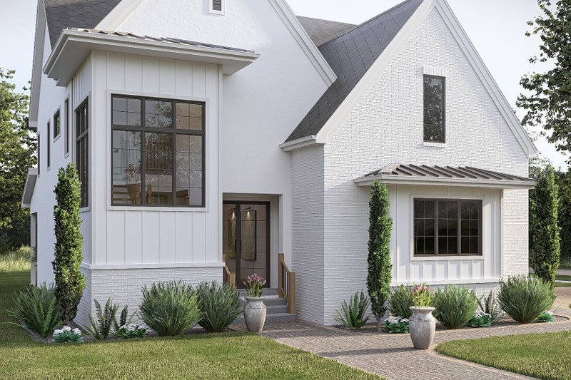 House Blueprint - Exterior - Front Elevation 4 for Cottage House Plan #455-819 - 4 bed, 3.5 bath