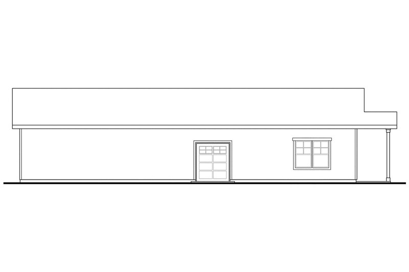 Home Plan - Exterior - Rear Elevation for Craftsman House Plan #124-898, 0 bath