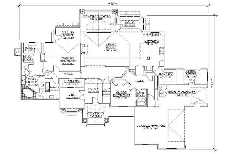 Dream House Plan - Floor Plan - Main Floor for European House Plan #5-424 - 7 bed, 5 bath