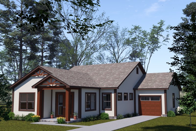 House Blueprint - Exterior - Other Elevation 1 for Cottage House Plan #513-2351 - 3 bed, 2 bath