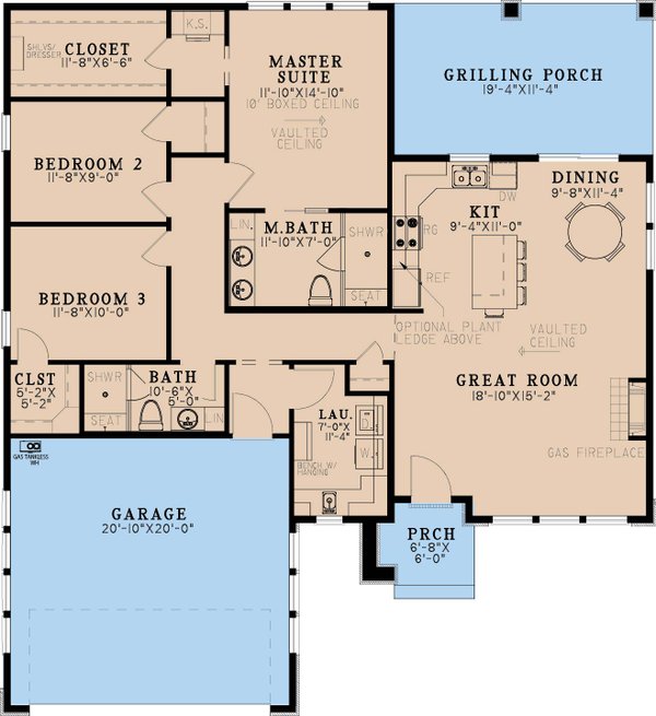 House Blueprint - Farmhouse Floor Plan - Main Floor Plan #923-442