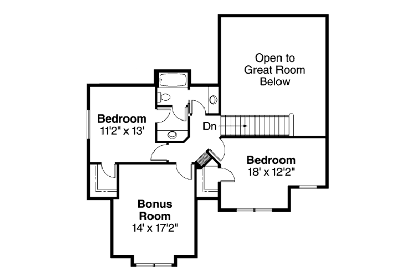 Home Plan - Floor Plan - Upper Floor for Craftsman House Plan #124-676 - 3 bed, 2.5 bath