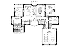 Floor Plan - Main Floor for European House Plan #928-384 - 4 bed, 3.5 bath