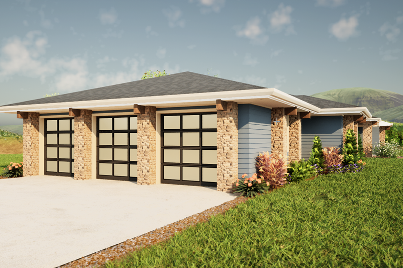 Architectural House Design - Exterior - Other Elevation for Prairie House Plan #48-1069 - 4 bed, 3.5 bath