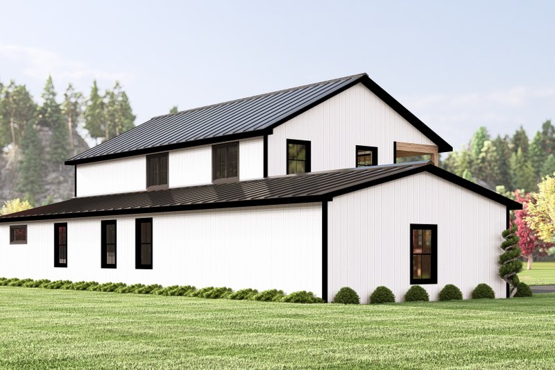 Dream House Plan - Exterior - Rear Elevation 2 for Barndominium House Plan #1064-338 - 4 bed, 2.5 bath