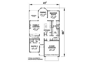 Traditional Style House Plan - 3 Beds 3 Baths 2196 Sq/Ft Plan #20-2275 ...