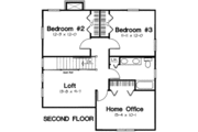 European Style House Plan - 4 Beds 2.5 Baths 2070 Sq/Ft Plan #312-162 