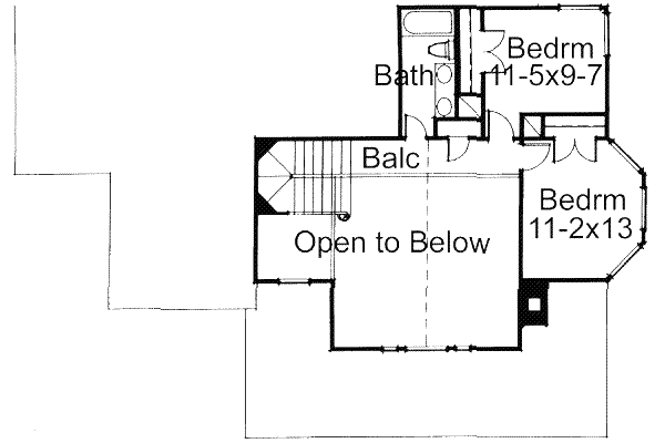 House Plan Design - Country Floor Plan - Upper Floor Plan #120-145