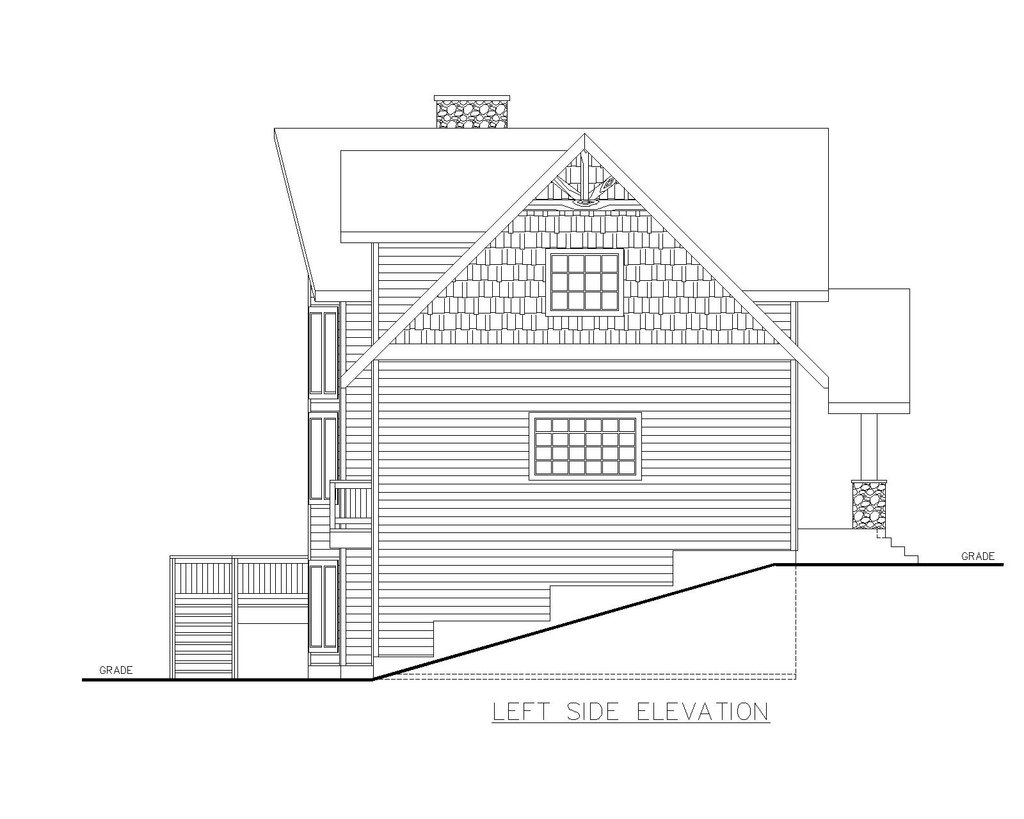 Exterior - Other Elevation for Craftsman House Plan #117-1099 - 3 bed, 4.5 bath