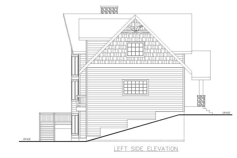 House Blueprint - Exterior - Other Elevation for Craftsman House Plan #117-1099 - 3 bed, 4.5 bath