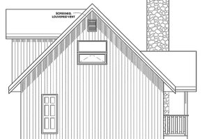 Exterior - Rear Elevation for Cottage House Plan #126-193 - 2 bed, 2 bath