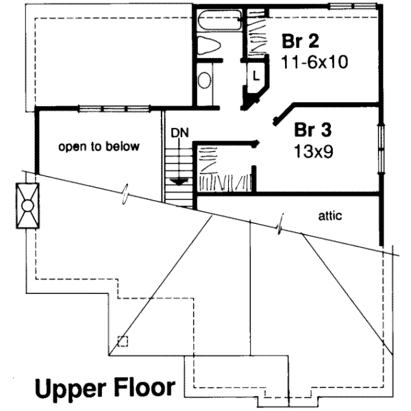 House Blueprint - Floor Plan - Upper Floor Plan #320-134