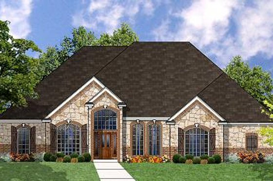 Exterior - Front Elevation for Traditional House Plan #62-129 - 3 bed, 2 bath