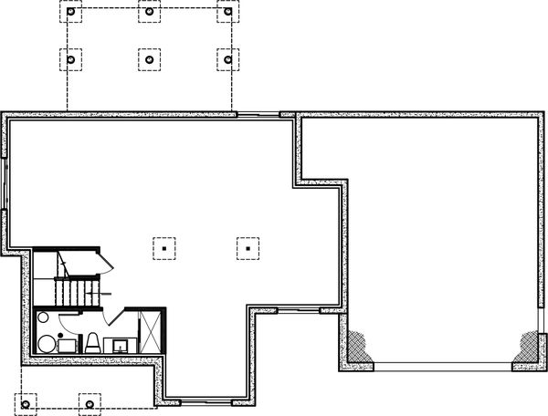 Home Plan - Farmhouse Floor Plan - Lower Floor Plan #23-2735