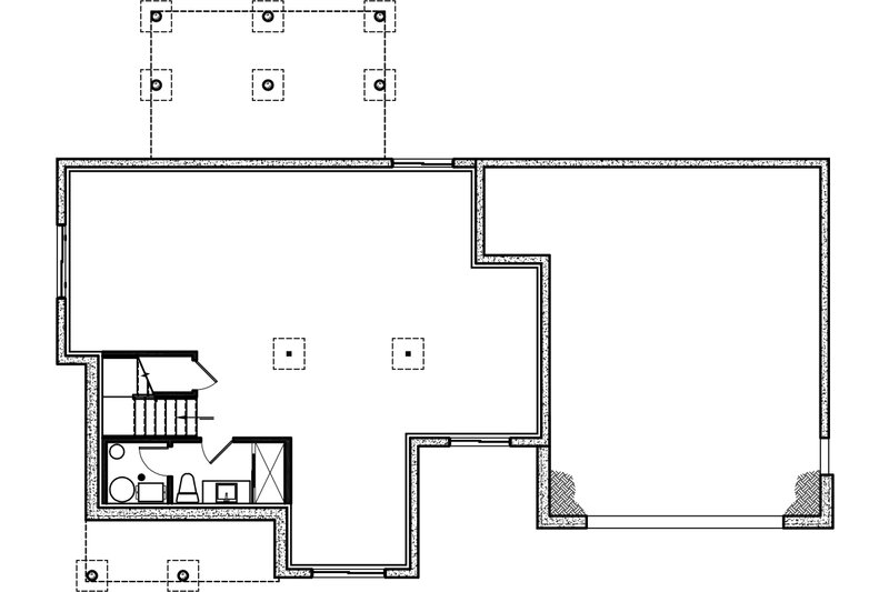 Dream House Plan - Floor Plan - Lower Floor for Farmhouse House Plan #23-2735 - 4 bed, 2.5 bath
