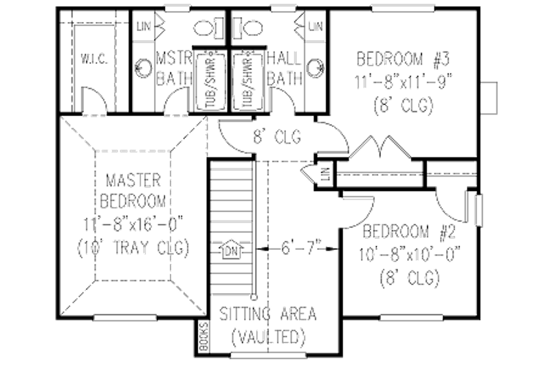 Home Plan - Floor Plan - Upper Floor for Farmhouse House Plan #11-119 - 4 bed, 2.5 bath