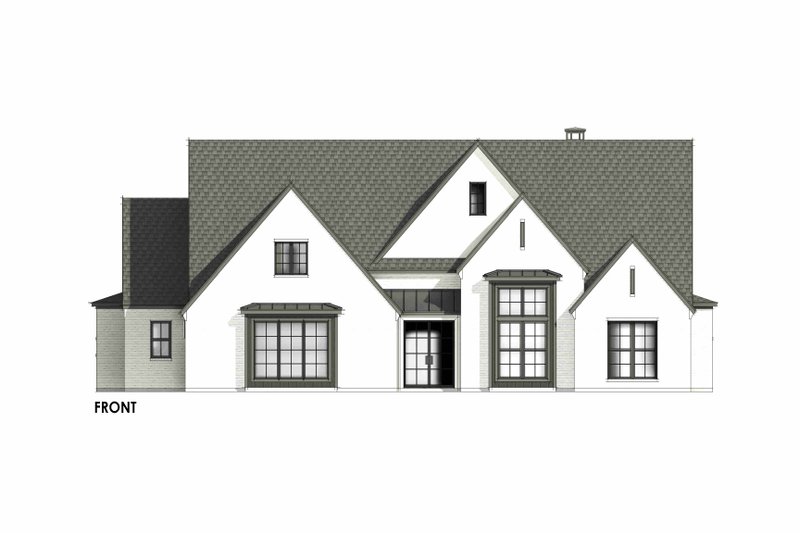 House Design - Exterior - Front Elevation 4 for European House Plan #1096-54 - 4 bed, 3.5 bath