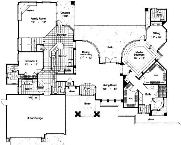 Modern Floor Plan - Main Floor Plan #417-369