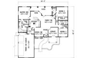Mediterranean Style House Plan - 3 Beds 3 Baths 2169 Sq/Ft Plan #1-738 