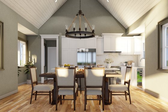 Interior - Dining Room for Craftsman House Plan #17-3432 - 1 bed, 1.5 bath