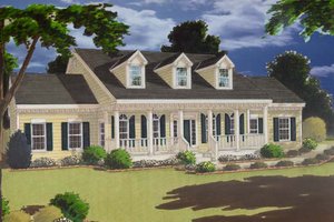 Country Exterior - Front Elevation Plan #3-225