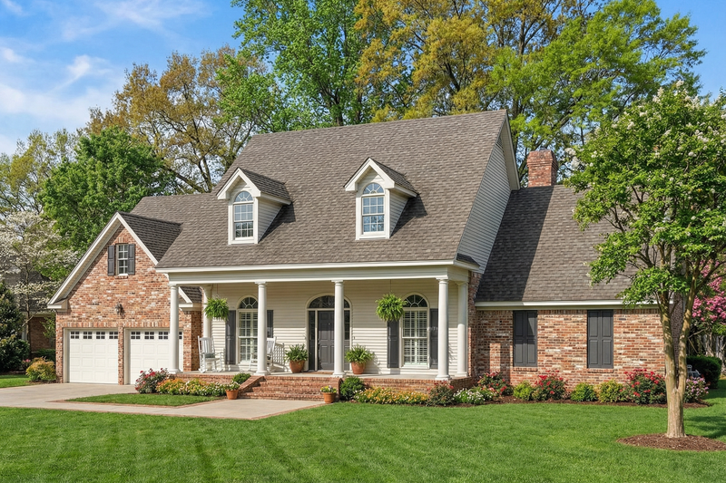 Architectural House Design - Exterior - Front Elevation 3 for Traditional House Plan #17-1178 - 4 bed, 3 bath
