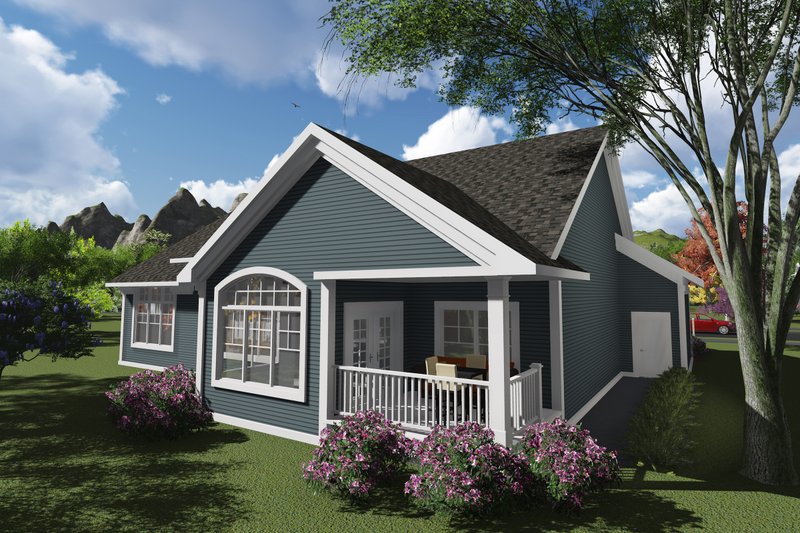 Home Plan - Exterior - Rear Elevation for Ranch House Plan #70-1245 - 2 bed, 3 bath