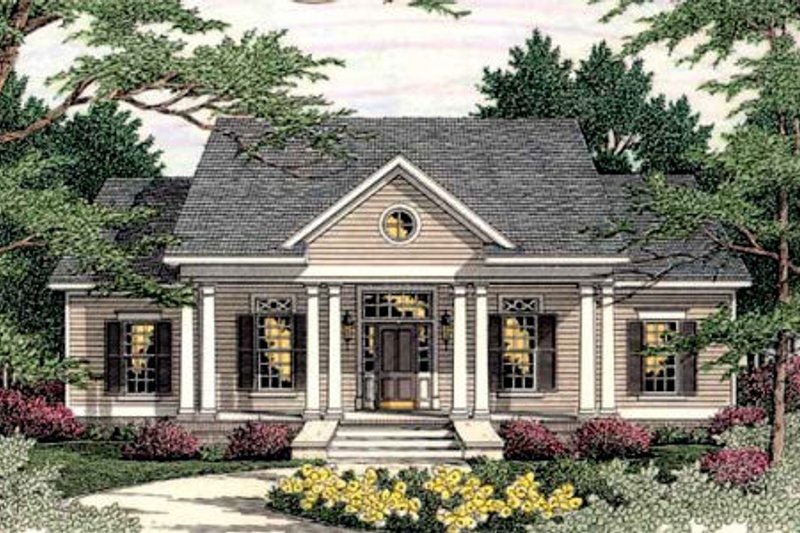Dream House Plan - Southern Exterior - Front Elevation Plan #406-285