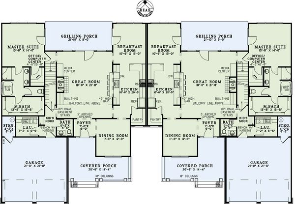 Home Plan - Traditional Floor Plan - Main Floor Plan #17-2485