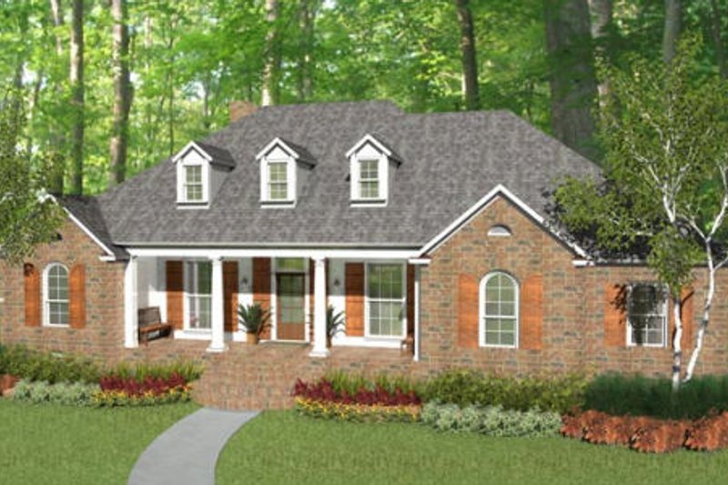 Architectural House Design - Colonial Exterior - Front Elevation Plan #406-9616