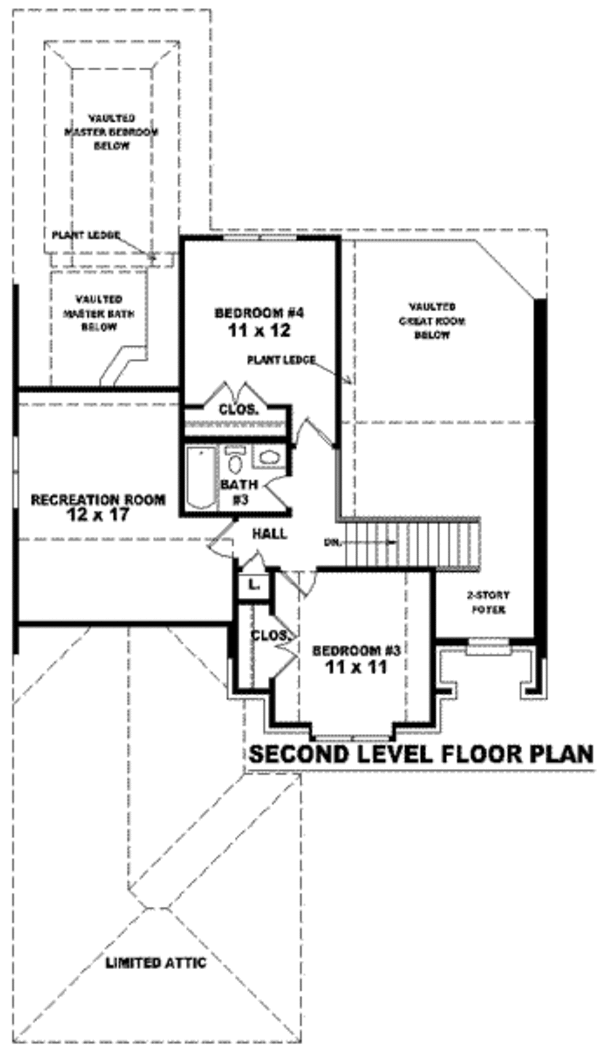 European Floor Plan - Upper Floor Plan #81-837