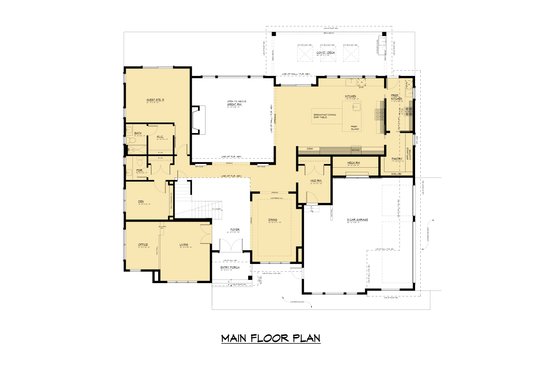 Floor Plan - Main Floor for Farmhouse House Plan #1066-240 - 5 bed, 5.5 bath
