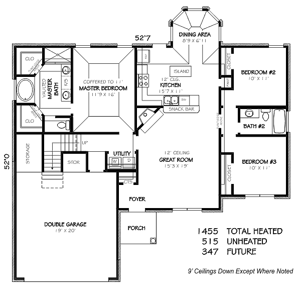 Traditional Floor Plan - Main Floor Plan #424-91