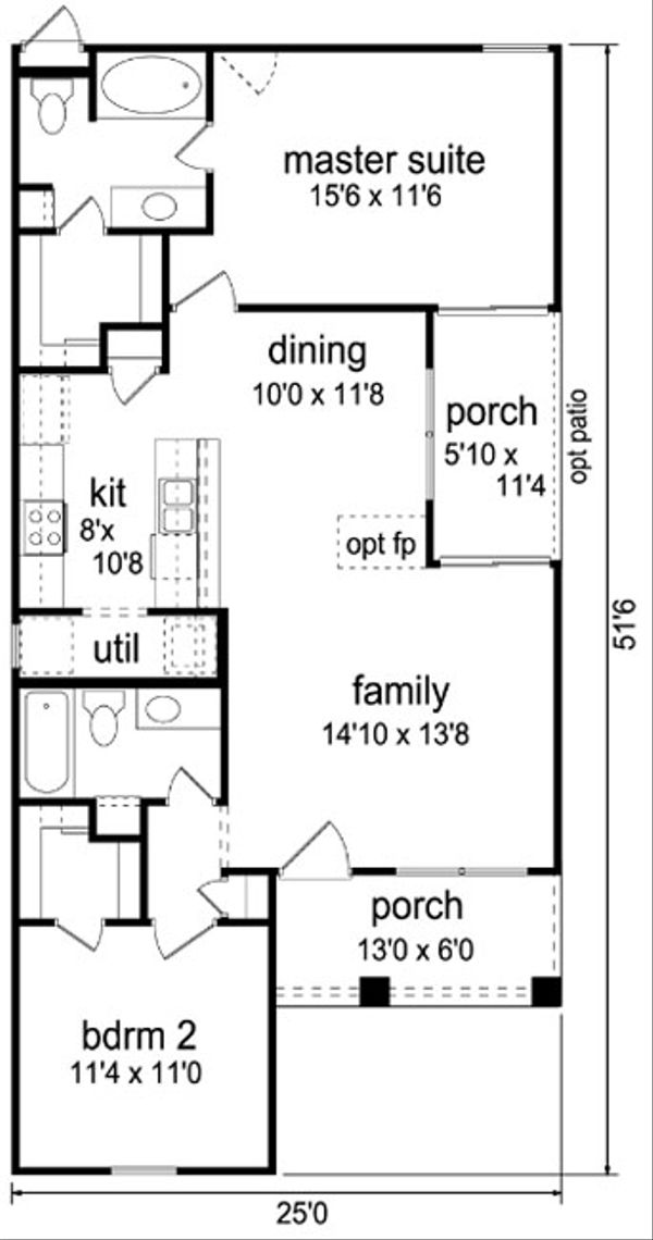 House Plan Design - Cottage Floor Plan - Main Floor Plan #84-510