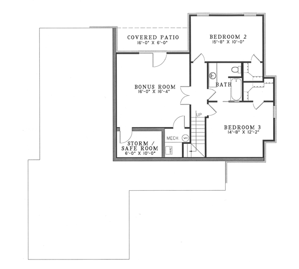 Traditional Floor Plan - Lower Floor Plan #17-1152