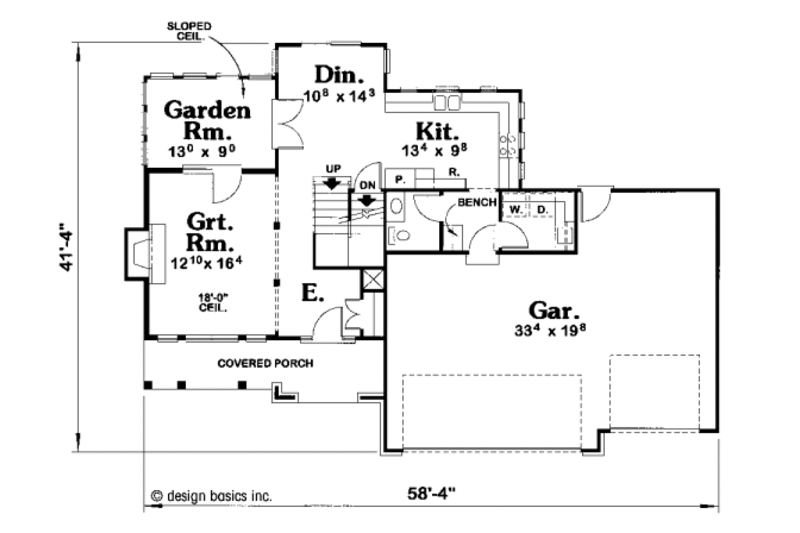 Traditional Style House Plan - 4 Beds 2.5 Baths 1814 Sq/Ft Plan #20 ...