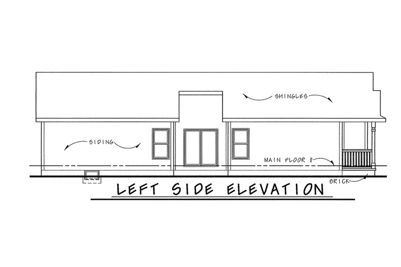 Dream House Plan - Exterior - Other Elevation for Traditional House Plan #20-1697 - 3 bed, 2 bath