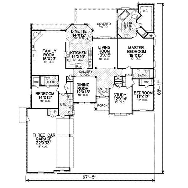 Traditional Floor Plan - Main Floor Plan #65-366