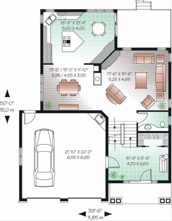 Architectural House Design - Craftsman Floor Plan - Main Floor Plan #23-815