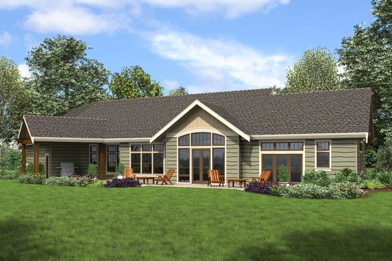 Exterior - Rear Elevation for Craftsman House Plan #48-960 - 3 bed, 2.5 bath