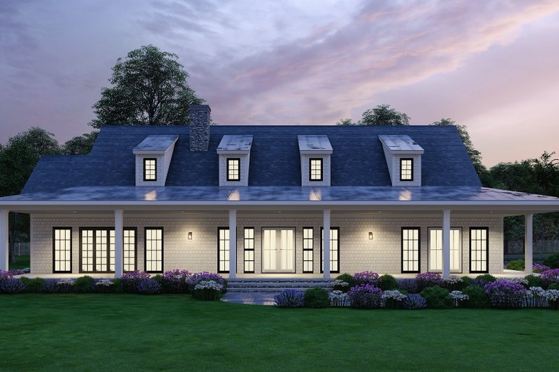 Architectural House Design - Exterior - Front Elevation 9 for Ranch House Plan #54-400 - 3 bed, 3.5 bath