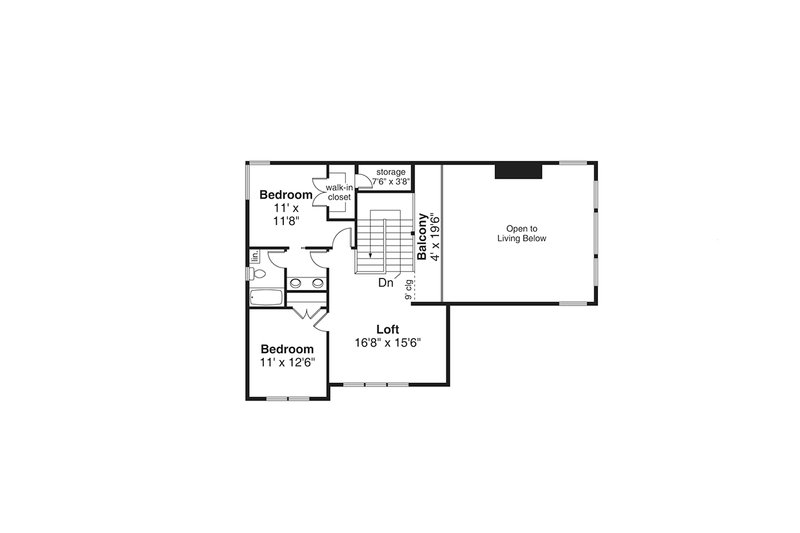 House Design - Floor Plan - Upper Floor for Craftsman House Plan #124-1380 - 3 bed, 3 bath
