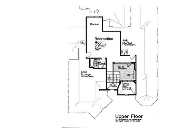 House Design - European Floor Plan - Upper Floor Plan #310-1293